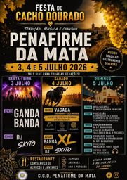 Cartaz Festa do Cacho Dourado 2026 - Penafirme da Mata