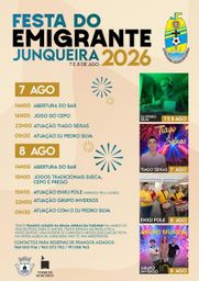 Cartaz Festa do Emigrante 2026 - Junqueira