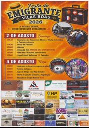 Cartaz Festa do Emigrante 2026 - Vilas Boas