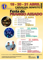 Cartaz Festa do Frango Assado 2024 - Carvalhal Benfeito