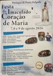 Cartaz Festa do Imaculado Coração de Maria 2026 - Ponta Delgada