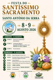 Cartaz Festa do Santíssimo Sacramento 2026 - Santo António da Serra