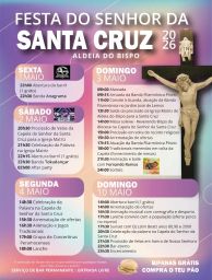 Cartaz Festa do Senhor da Santa Cruz 2026 - Aldeia do Bispo