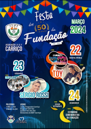 Cartaz Festa dos 50 Anos da Fundação 2024 - Carriço
