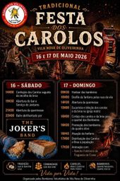 Cartaz Festa dos Carolos 2026 - Vila Nova de Oliveirinha