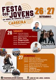 Cartaz Festa dos Jovens em honra do Coração de Maria 2026 - Carreira