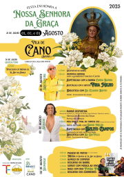 Cartaz Festa em Honra a Nossa Senhora da Graça 2025 - Vila de Cano