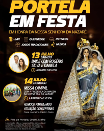 Cartaz Festa em honra da Nossa Senhora da Nazaré 2024 - Portela