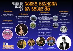 Cartaz Festa em Honra da Nossa Senhora da Saúde Fornos 2026 - Fornos