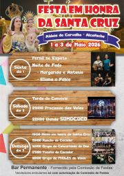 Cartaz Festa em honra da Santa Cruz 2026 - Aldeia de Carvalho