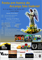 Cartaz Festa em Honra de Arcanjo São Gabriel 2024 - Castelo Melhor