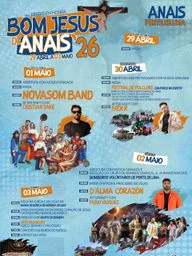 Cartaz Festa em honra de Bom Jesus 2026 - Anais