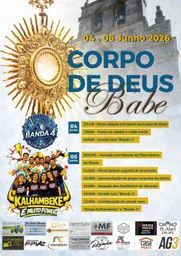 Cartaz Festa em honra de Corpo de Deus 2026 - Babe