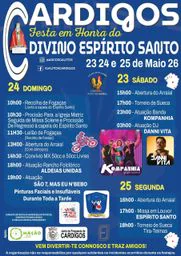 Cartaz Festa em honra de Divino Espírito Santo 2026 - Cardigos