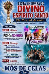 Cartaz Festa em honra de Divino Espírito Santo 2026 - Mós de Celas