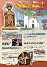 Cartaz Festa em honra de Divino Salvador 2026 - Fornelos