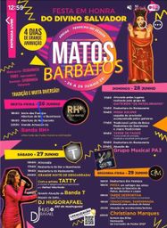 Cartaz Festa em honra de Divino Salvador 2026 - Matos Barbatos