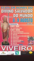 Cartaz Festa em honra de Divino Salvador do Mundo 2026 - Viveiro