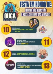 Cartaz Festa em Honra de Mártir São Sebastião 2024 - Ouca