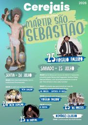 Cartaz Festa em honra de Mártir São Sebastião 2026 - Cerejais