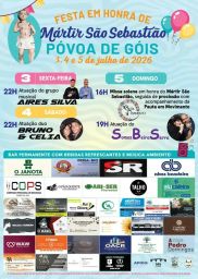 Cartaz Festa em honra de Mártir São Sebastião 2026 - Póvoa de Góis
