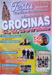 Cartaz Festa em honra de N.a Sr.a do Livramento e Santo Aleixo 2026 - Grocinas