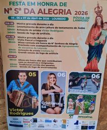 Cartaz Festa em honra de Nª Sª da Alegria 2026 - Louredo