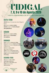Cartaz Festa em honra de Nª Sª da Conceição 2026 - Vidigal