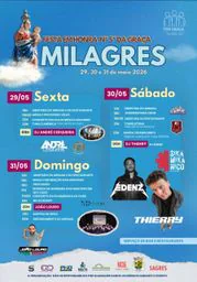 Cartaz Festa em honra de Nª Sª da Graça 2026 - Milagres
