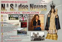 Cartaz Festa em honra de N.ª S.ª das Neves 2026 - Minhotães