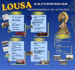 Cartaz Festa em honra de N.ª Sr.ª Altos Céus 2026 - Lousa