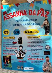 Cartaz Festa em honra de N.ª Sr.ª da Saúde 2026 - Assanha da Paz