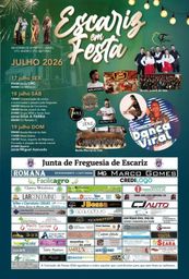 Cartaz Festa em honra de N. Srª do Carmo, Sto. André e Sto. António 2026 - Escariz