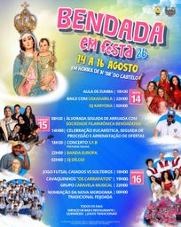 Cartaz Festa em honra de Nª Srª do Castelo 2026 - Bendada