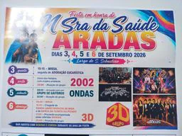 Cartaz Festa em honra de N Sra da Saúde 2026 - Aradas