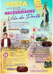Cartaz Festa em honra de Nª Sra. das Necessidades 2026 - Vila da Ponte