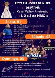 Cartaz Festa em honra de N. Sra de Fátima 2026 - Casal Velho