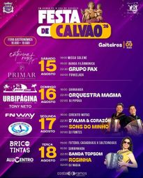 Cartaz Festa em honra de N. Sra do Rosário 2026 - Calvão