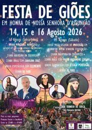 Cartaz Festa em honra de Nossa Senhora d'Assunção 2026 - Giões