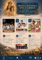 Cartaz Festa em honra de Nossa Senhora D'El Carmen 2026 - Pedreiras