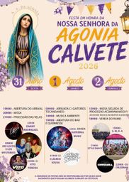 Cartaz Festa em honra de Nossa Senhora da Agonia 2026 - Calvete