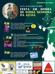 Cartaz Festa em honra de Nossa Senhora da Ajuda 2026 - Monforte da Beira