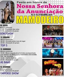 Cartaz Festa em honra de Nossa Senhora da Anunciação 2026 - Mamodeiro