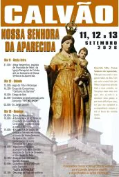 Cartaz Festa em honra de Nossa Senhora da Aparecida 2026 - Calvão