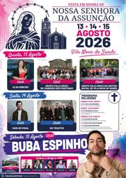 Cartaz Festa em honra de Nossa Senhora da Assunção 2026 - Vila Nova de Sande