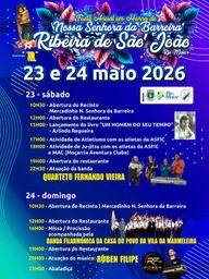 Cartaz Festa em honra de Nossa Senhora da Barreira 2026 - Ribeira de São João