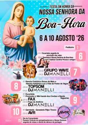 Cartaz Festa em honra de Nossa Senhora da Boa-Hora 2026 -  Gafanha da Boa Hora