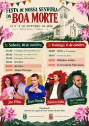 Cartaz Festa em honra de Nossa Senhora da Boa Morte 2026 - Ribeira Brava