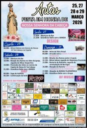 Cartaz Festa em honra de Nossa Senhora da Cabeça 2026 - Antas