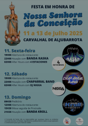 Cartaz Festa em Honra de Nossa Senhora da Conceição 2025 - Carvalhal de Aljubarrota